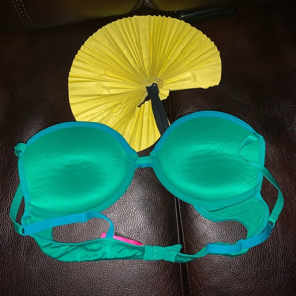 LA SenZa Flattering On Trend Green Color Pop Bra Size 36B - Picture 2 of 10